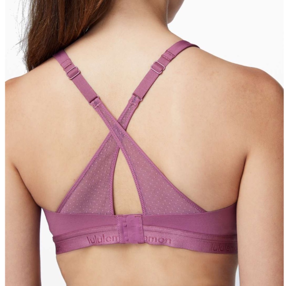 LULULEMON- Up For It  Sports Bra"'Vintage Plum" (purple) Size 34C - Picture 3 of 10